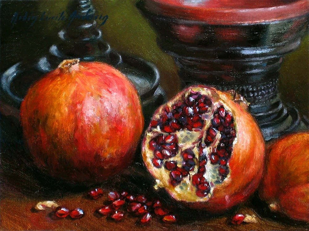 Robert Hubert still life pomegranate