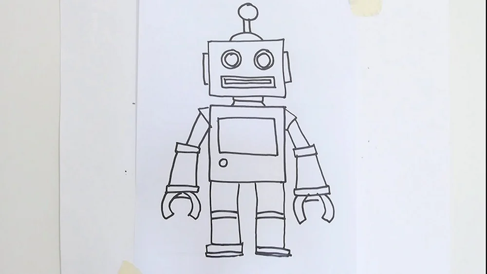 Roboter Zeichnung
