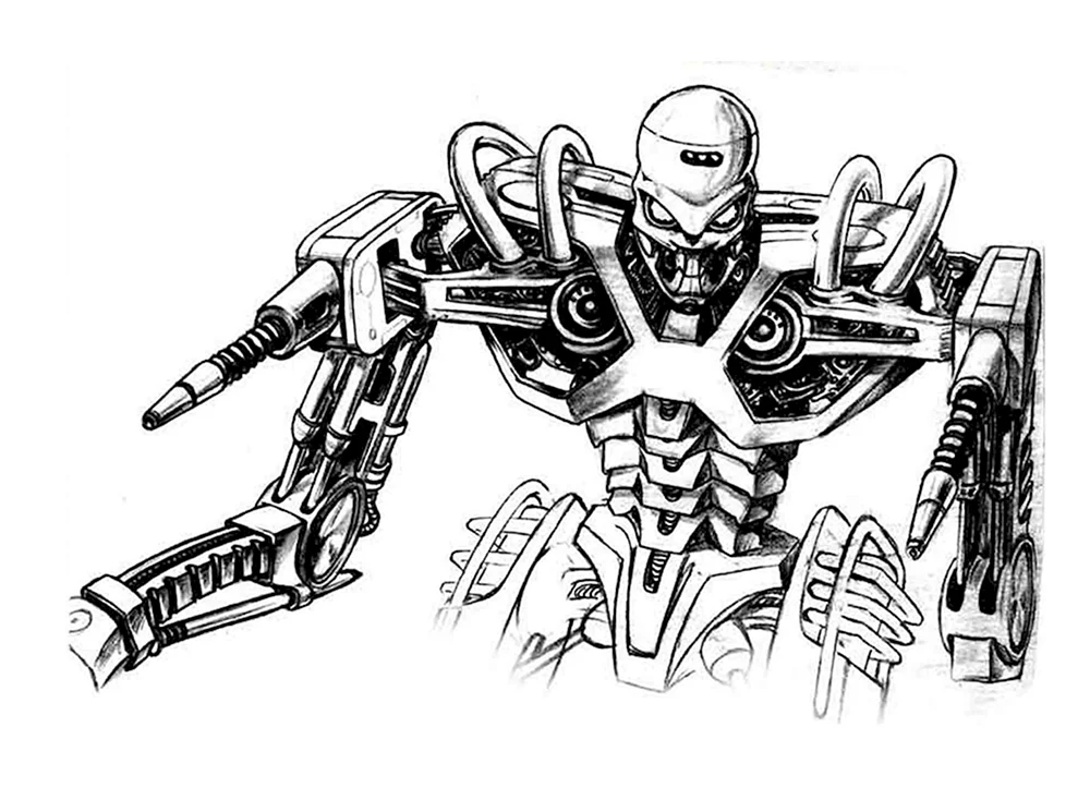 Roboter Zeichnung