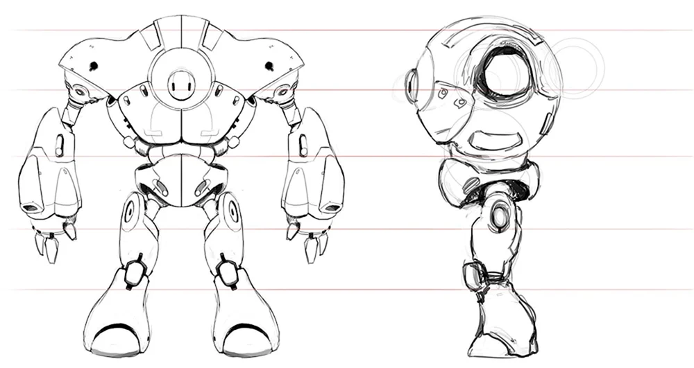 Roboter Ausmalen Valli und Eva