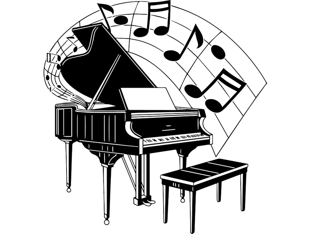 Stylisiertes Klavier