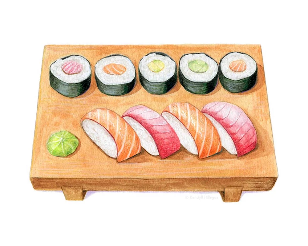 Sushi zum Zeichnen