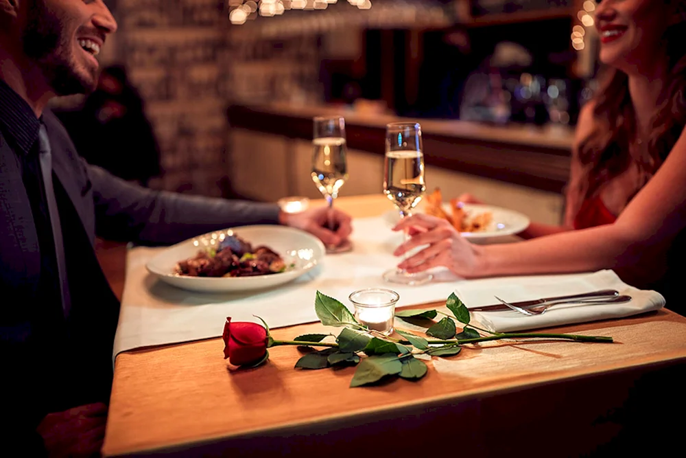 Romantisches Abendessen.