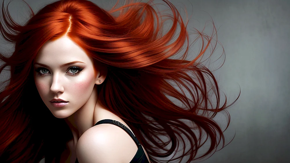 Luxuriöses rotes Haar