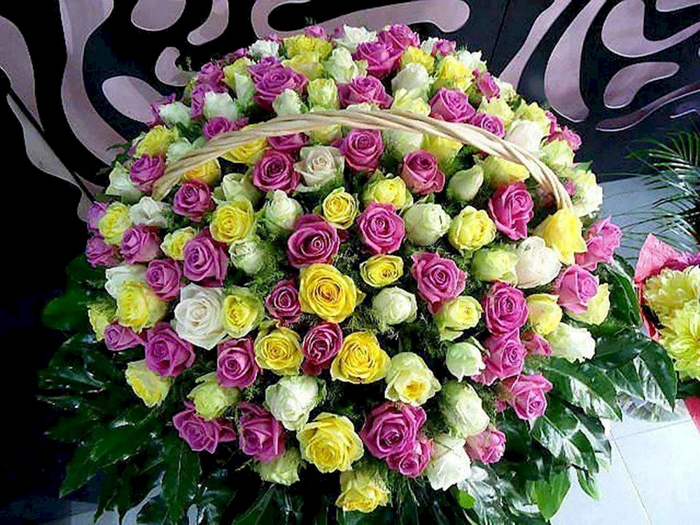 Bouquet Rose Nelke Alstromeria