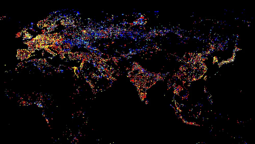 Kontinent Eurasien Weltraumbild
