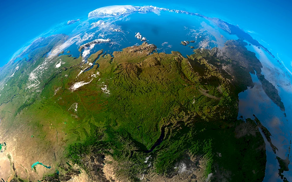 Russland aus dem Weltraum