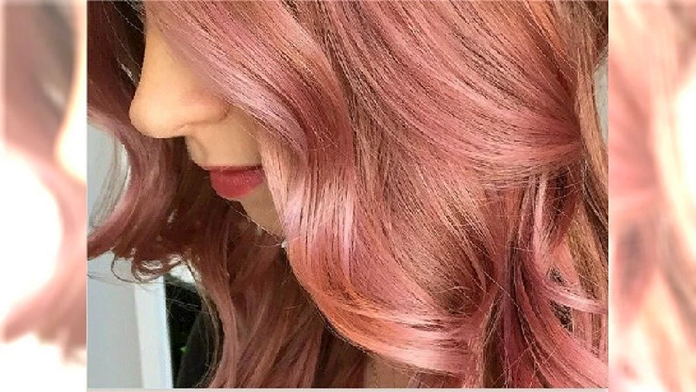 Rose Gold Haarfarbe Haare