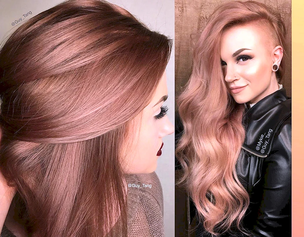 Rose Gold Haarfarbe