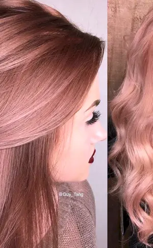 Rose Gold Haarfarbe