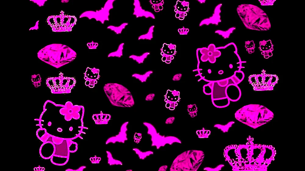 Hello Kitty dark wallpaper