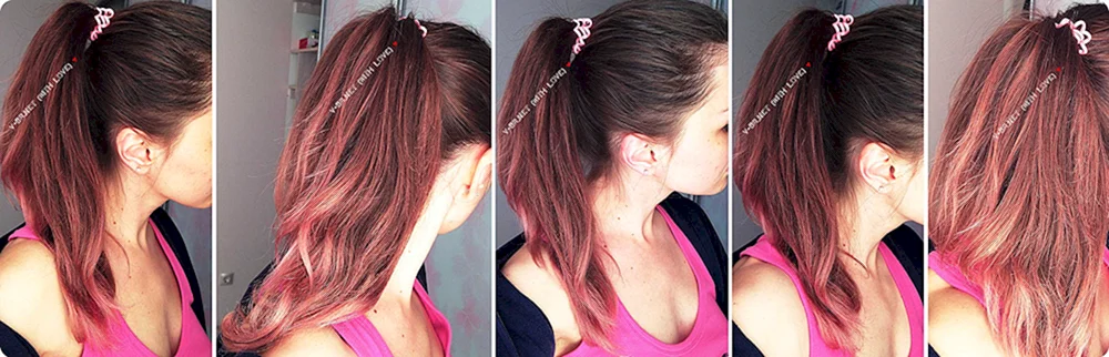 Pinkes Tonic für dunkles Haar