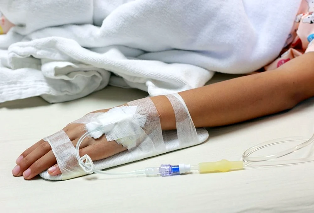 Krankenhaus unter einer Infusion