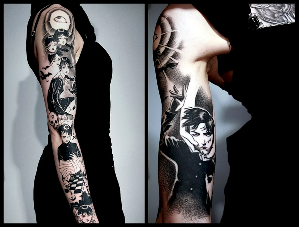 Musikalische Tattoo Skizzen