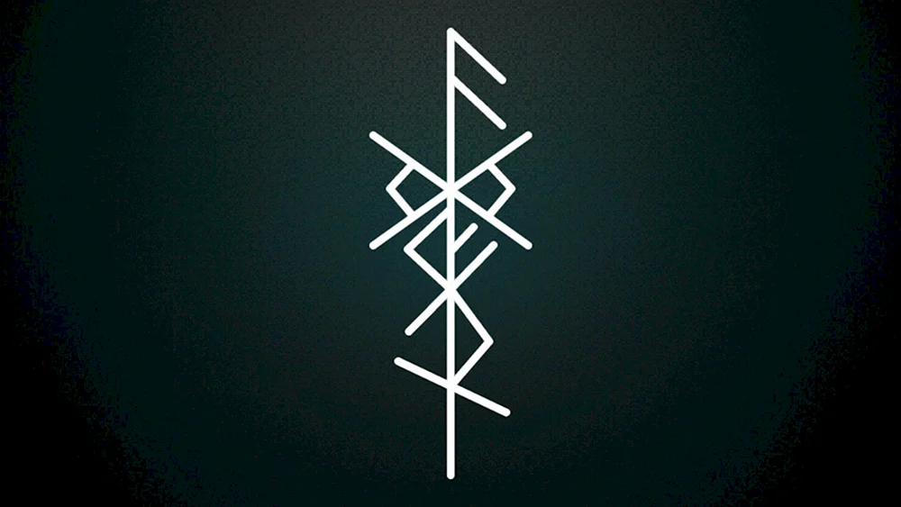 Rune auf schwarzem Hintergrund