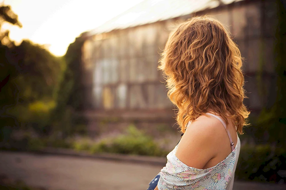 Lockenmädchen mit Locken