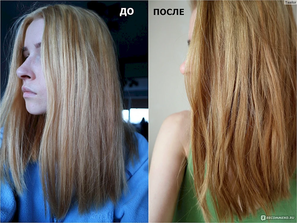 Dunkelblondes Haar nach Blondierung