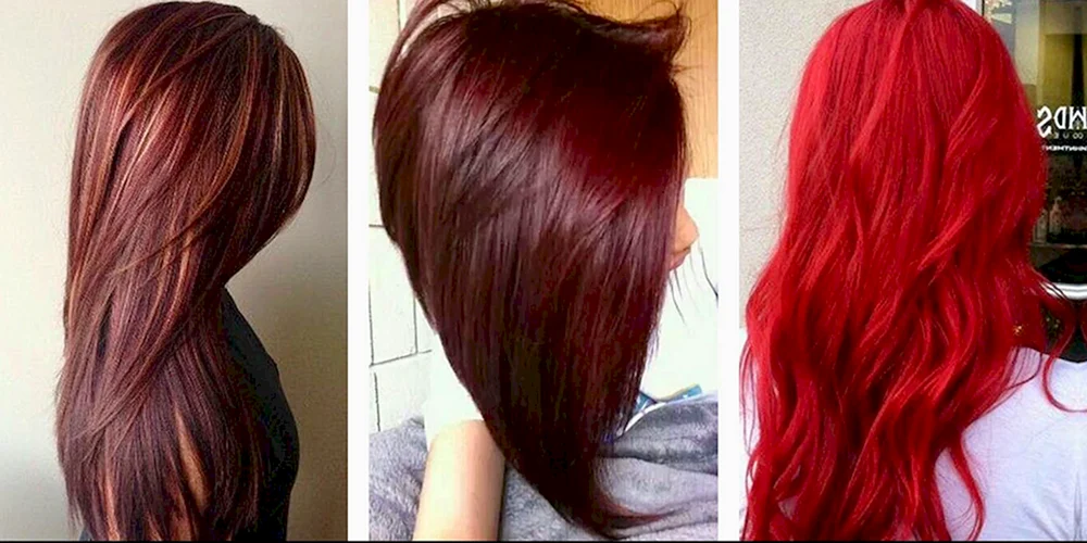 Rot gefärbtes Haar