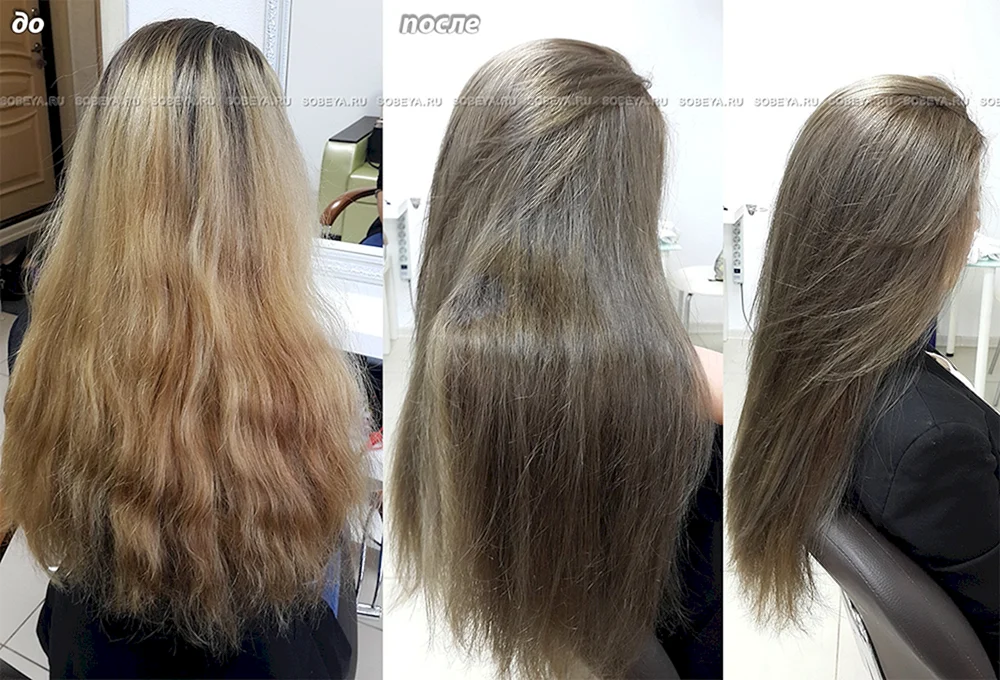 Schöne Haarfarbe nach Blondierung