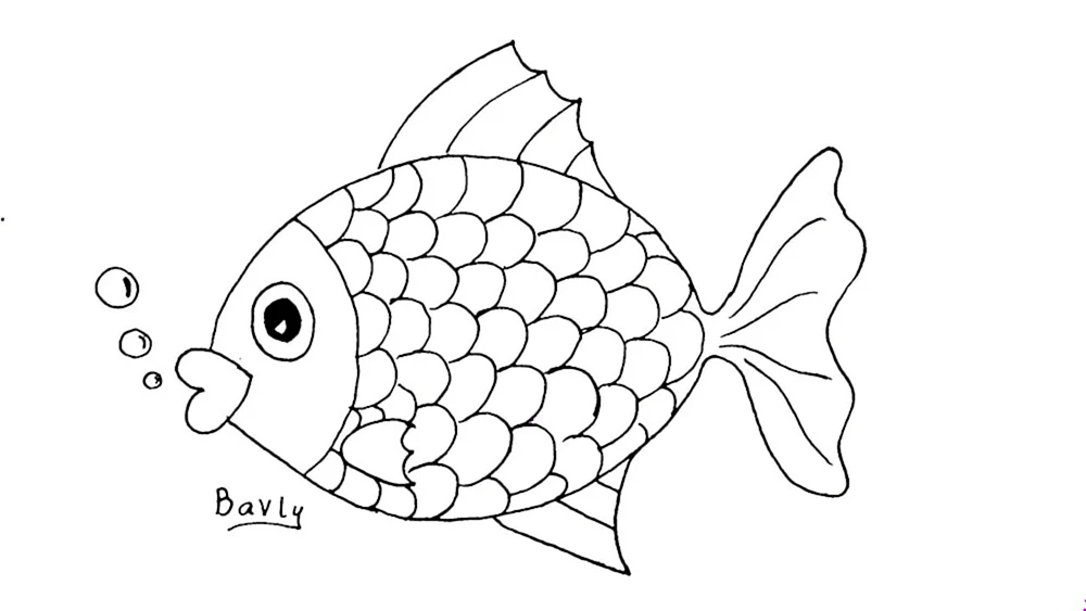 Fischzeichnung für Kinder
