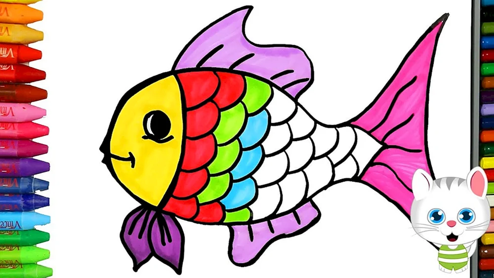 Fischzeichnung für Kinder
