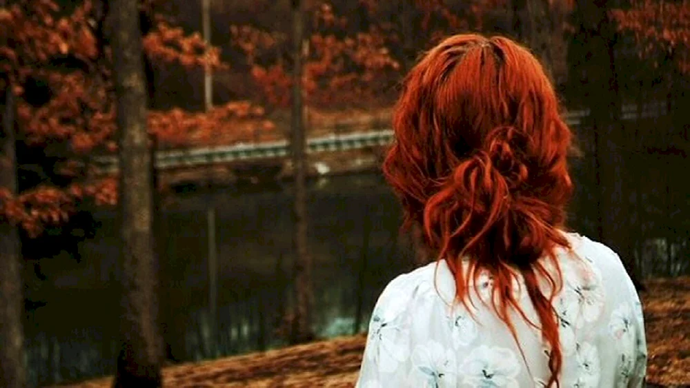 Lange rote Haare