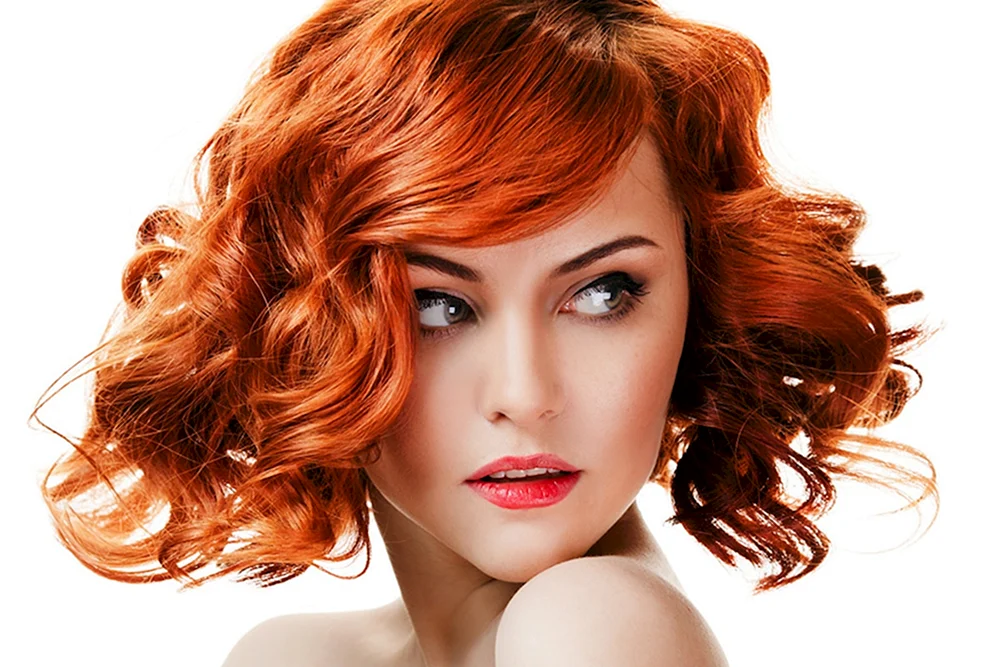 Lockiges rotes Haar
