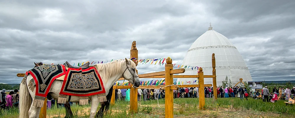 Yakutia Kharyskiy Ornament Hintergrund