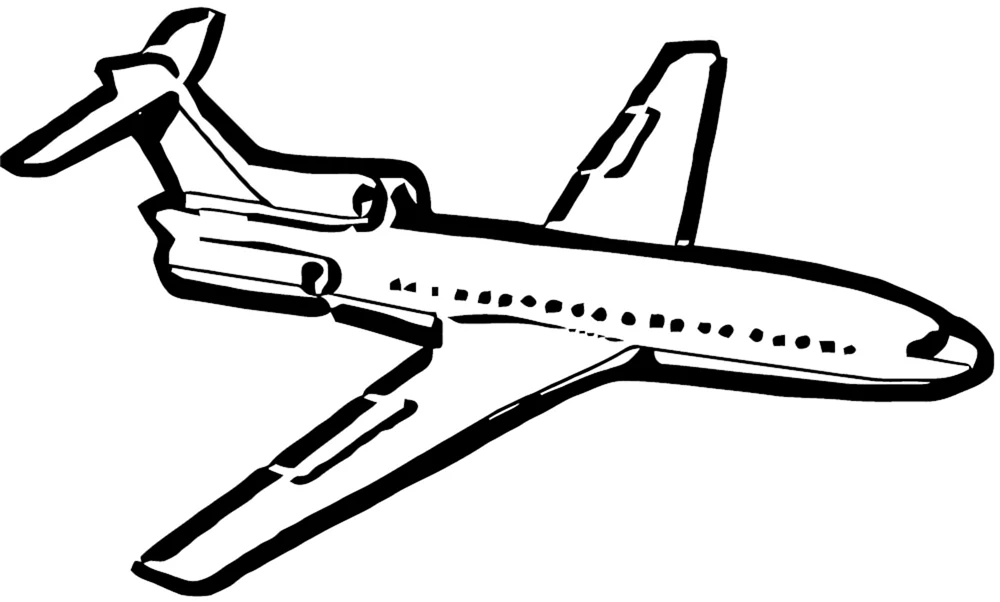 Flugzeug schwarz-weiß