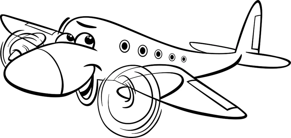 Flugzeuge zum Ausmalen für Kinder