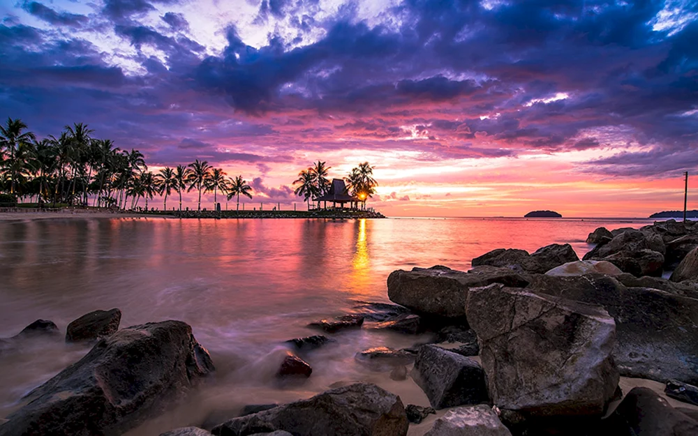 Sonnenuntergang Strand Hawaii