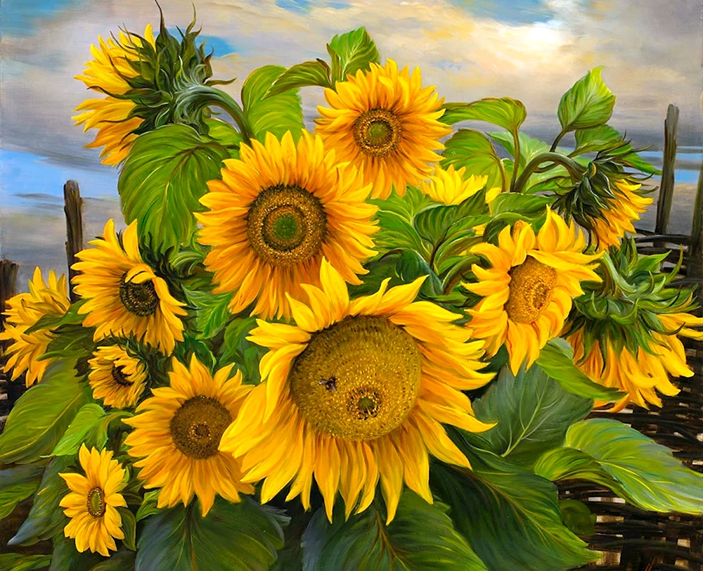 Satarov Mikhail. Sonnenblumen