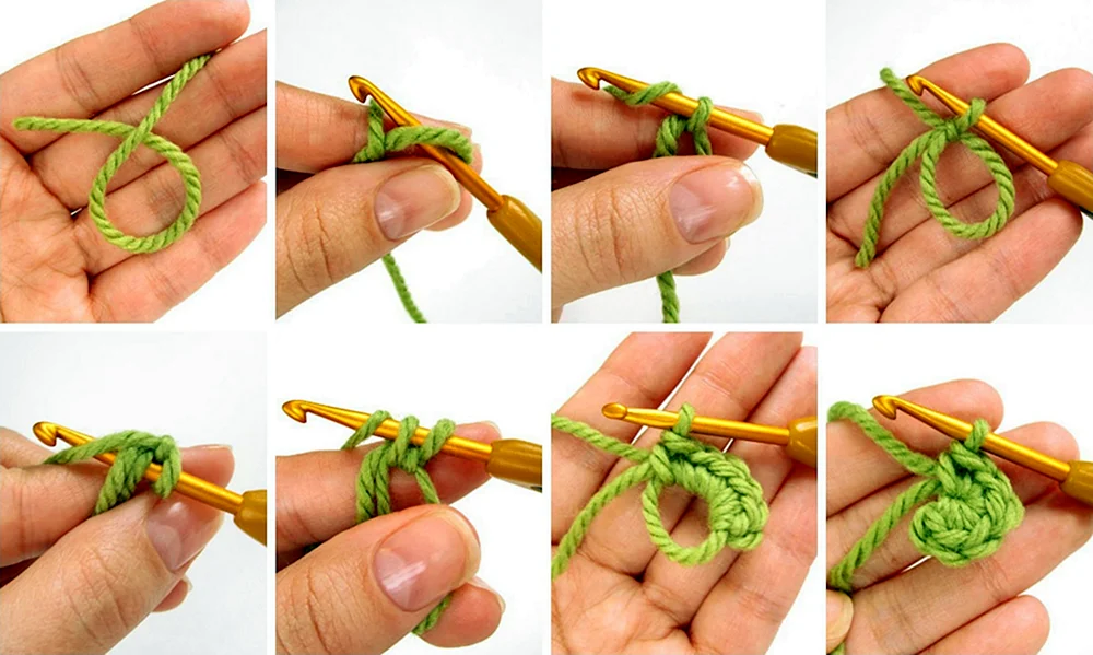 Picot-Knoten in Makramee
