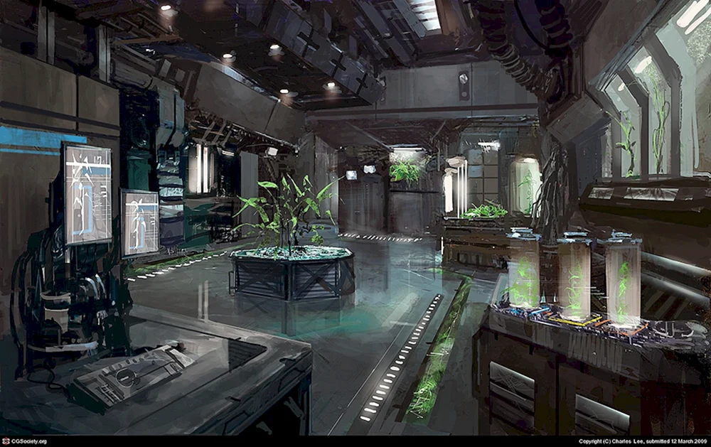 Sci Fi Reaktorraum innen