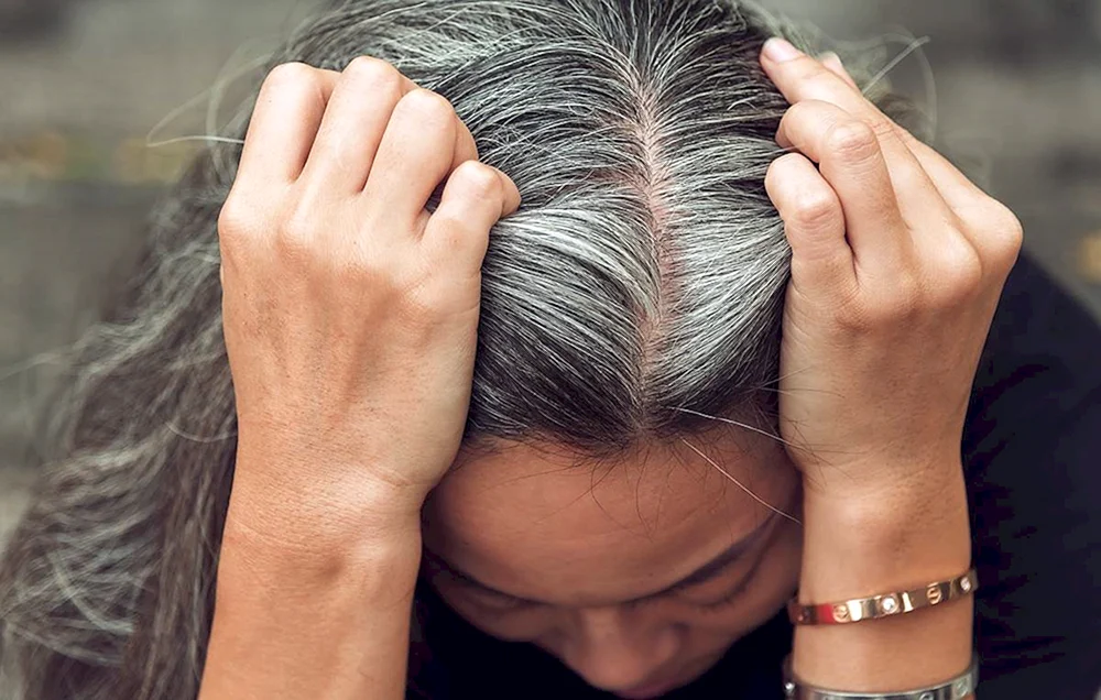 Graue Haare