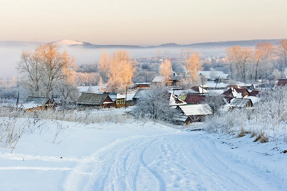 Barsukowo Dorf im Winter Wologda