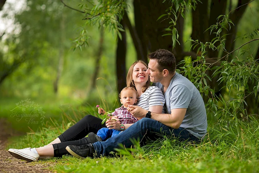 Familien-Foto-Shooting im Feld