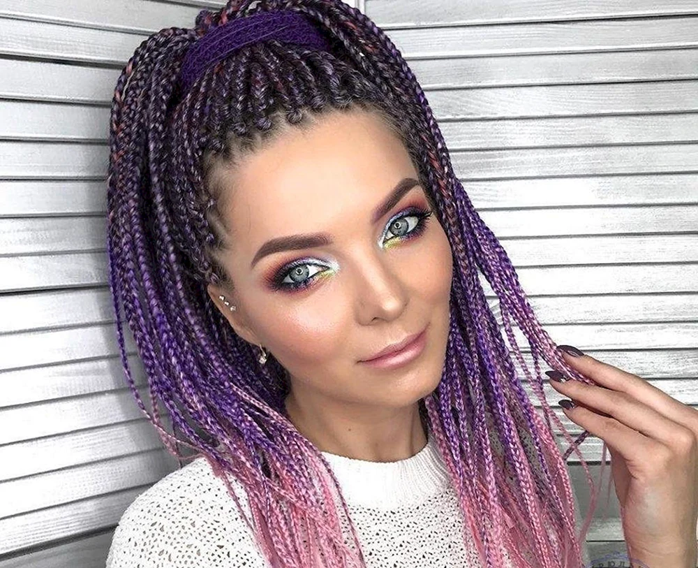 Afro Zöpfe Rainbow