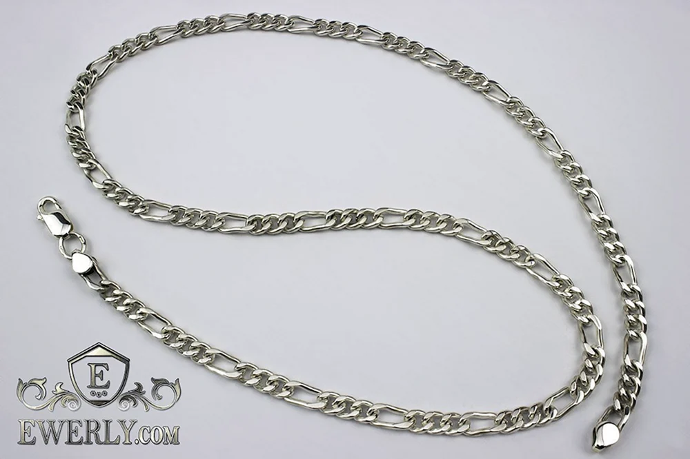 Silber 925 Kette Herren Figaro