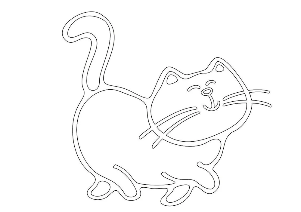 Katzenschablone zum Zeichnen.