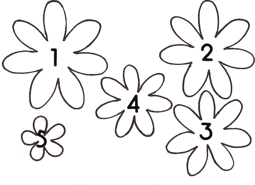 Blumenschablonen zum Aufnähen