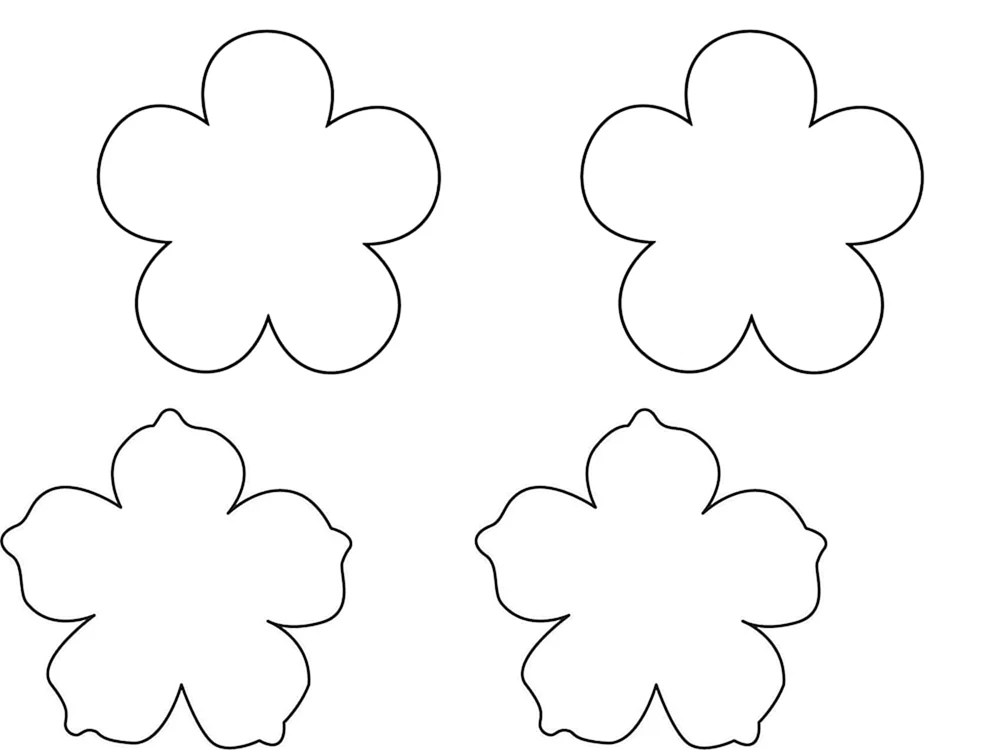 Blumenschablonen zum Ausschneiden