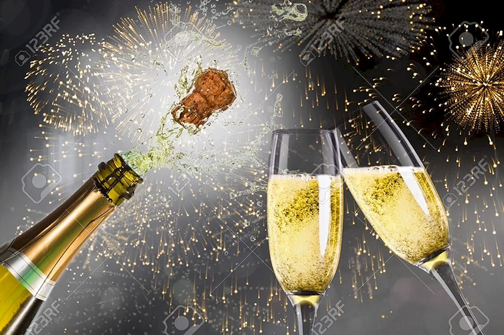 Champagner Silvester Champagner