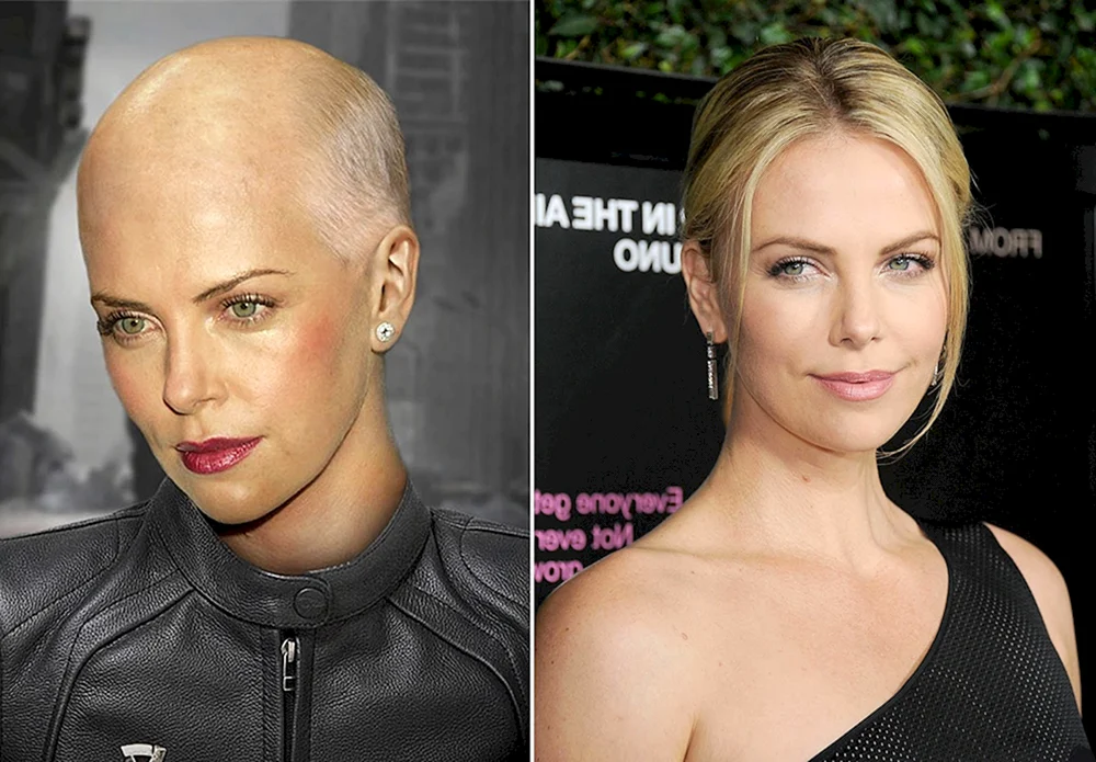 Charlise Theron mit Glatze