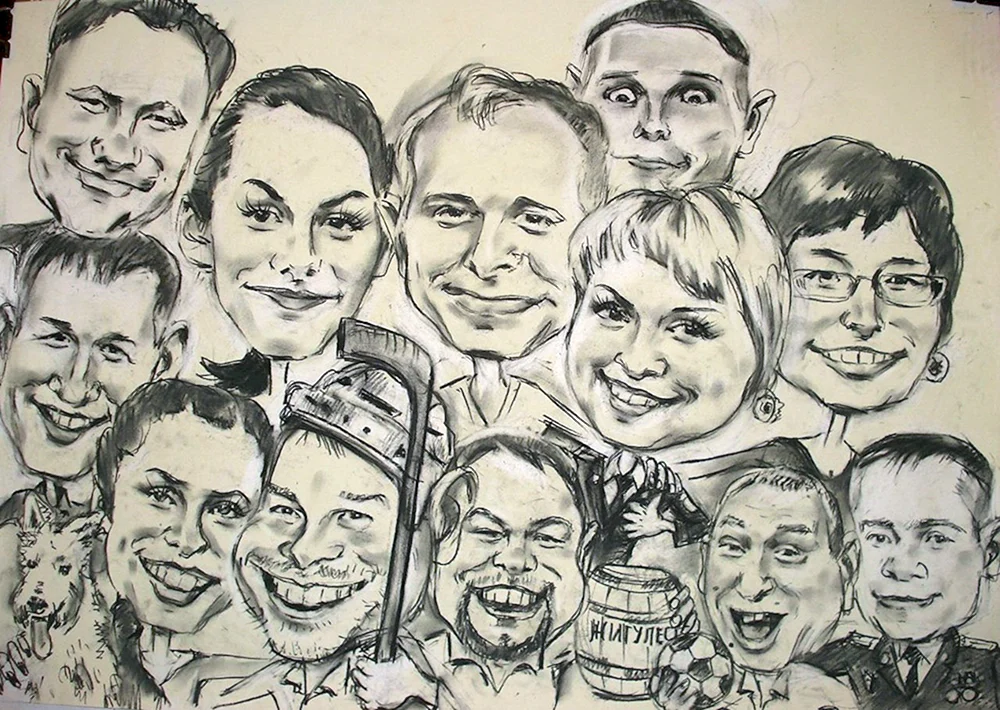 Bleistiftkarikatur