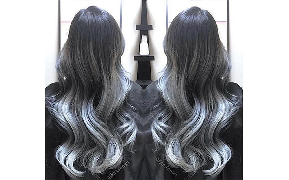 Ombré Aschblond Balayage