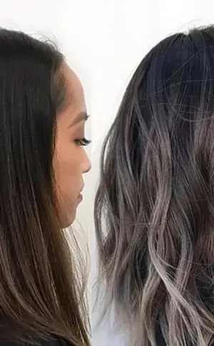 Balayage Shatush auf glattem Haar kare