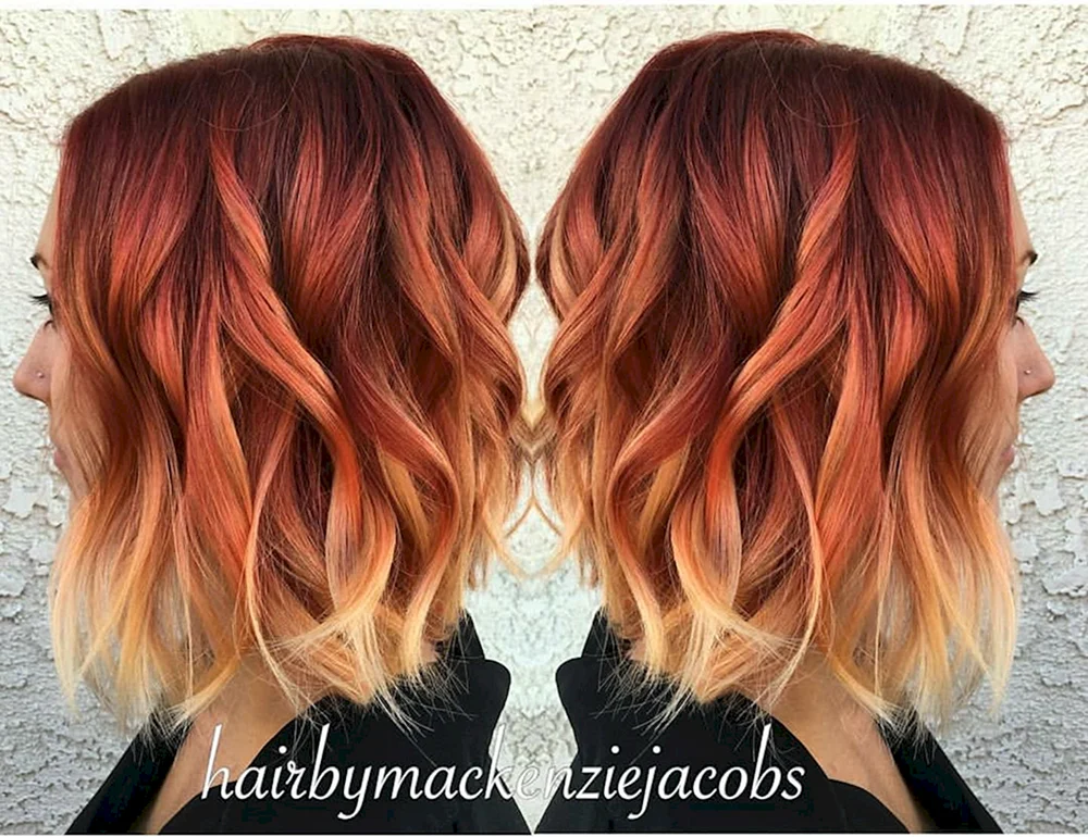 Rot gefärbtes Haar