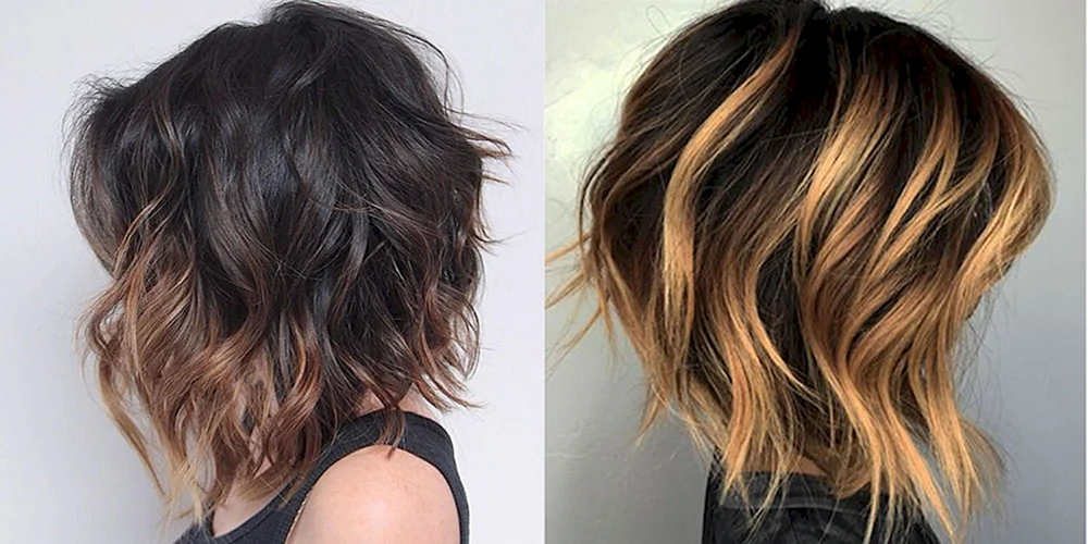 Peppel kastanienbraun balayage
