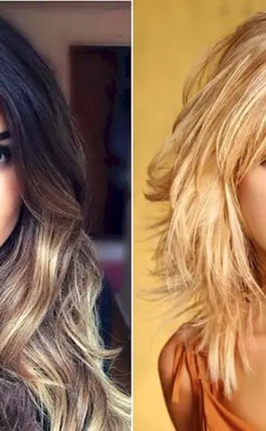 Kaskaden-Balayage-Färbung